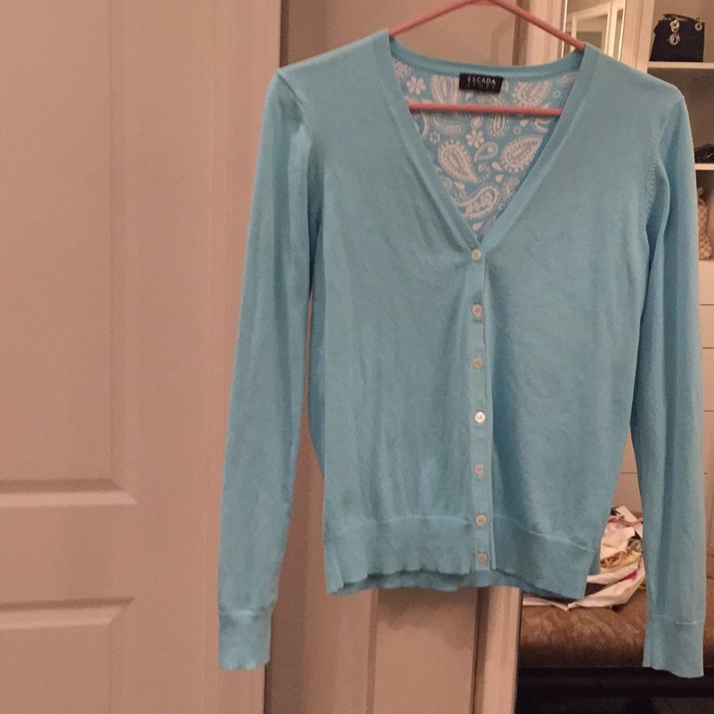Escada Blue cardigan